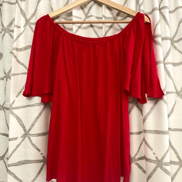 VENUS Off Shoulder Top with Slit Sleeves - Picture 2 of 4